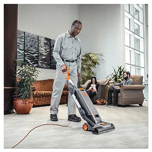15-Inch Commercial Upright Vacuum Cleaner with Intellibelt, for Carpet and Hard Floors, Gray