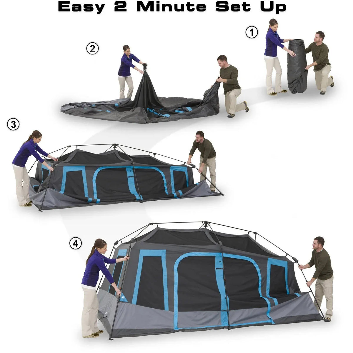 10-Person Dark Rest Instant Cabin Tent