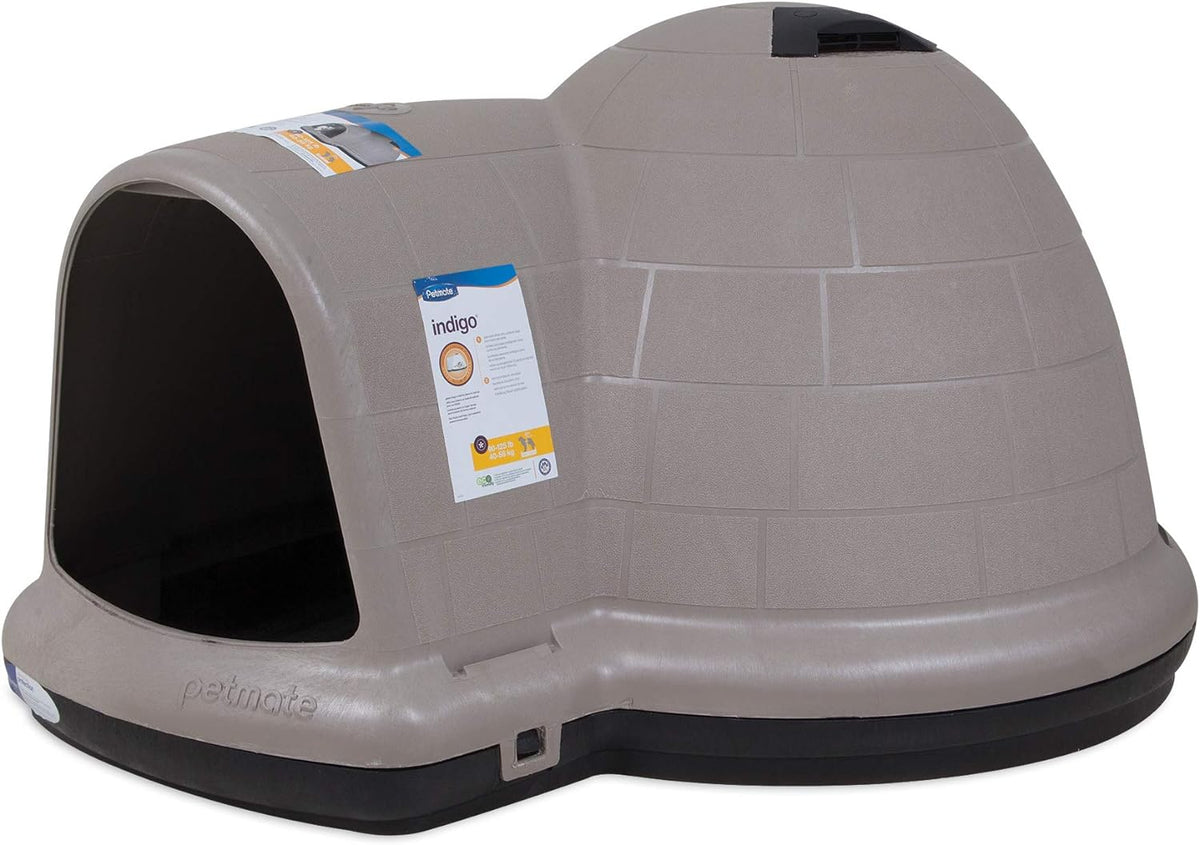 XL Igloo Dog House for Dogs 90-125 Lbs., All-Weather Pet Shelter, Made in USA
