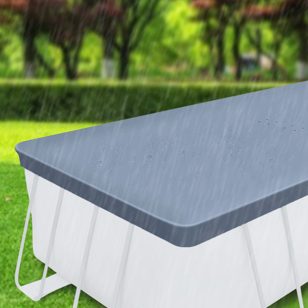 18ft Rectangular Pool Cover – Durable Above-Ground Cover for Oasis/Activity Pools, Gray