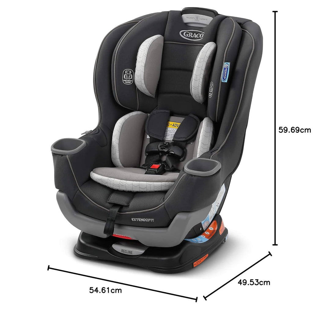 Convertible Baby Car Seat, Rear- and Forward-Facing, with Adjustable Extension Panel, Gotham