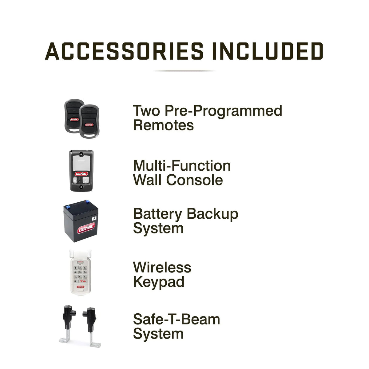 3/4 HP Chain Drive Garage Door Opener with Battery Backup