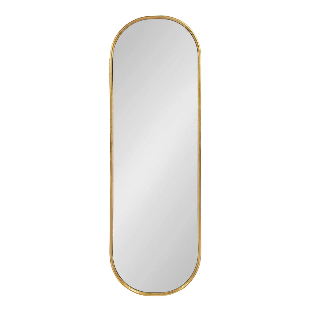 Modern Capsule Framed Wall Mirror, Decorative Oval Accent Mirror for Living Room, Bedroom and Entryway