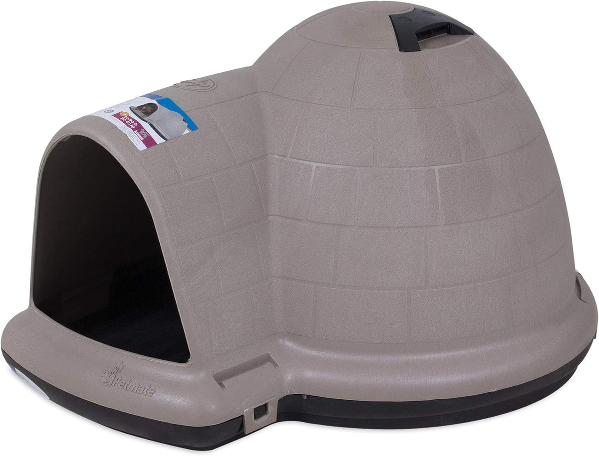 XL Igloo Dog House for Dogs 90-125 Lbs., All-Weather Pet Shelter, Made in USA
