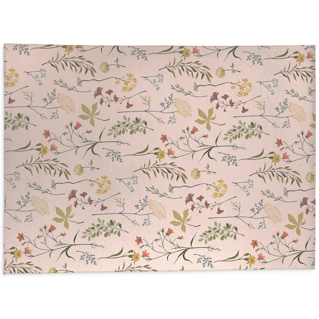 Fall Botanical Floral Kitchen Mat, Decorative Anti Fatigue Non Slip Floor Rug for Kitchen and Home Decor