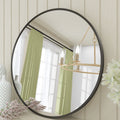 Round Metal Black Frame Bathroom Vanity Mirror, Wall Mounted Decorative Mirror