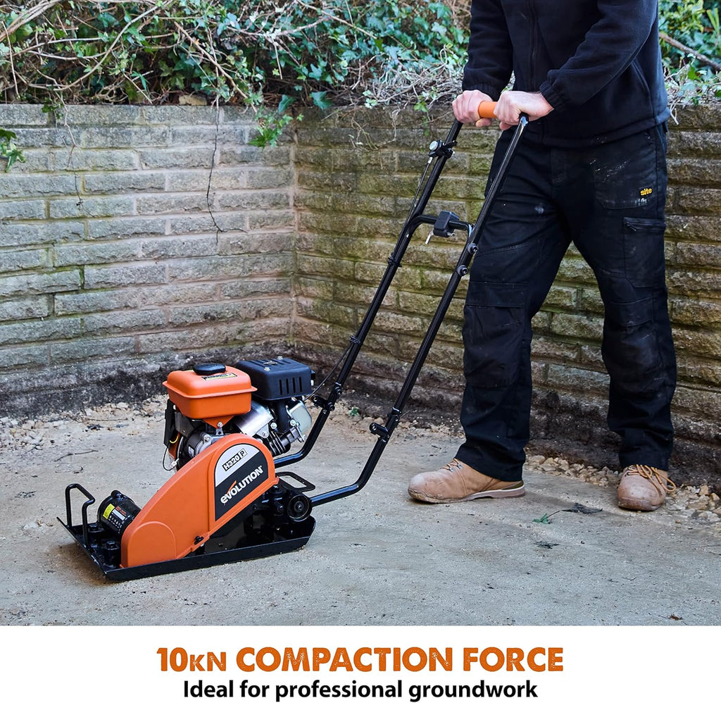Electric Plate Compactor, Vibratory Soil Compactor for Pavement, Artificial Turf, Patio, Blockwork, Sand and Soil Ground Preparation