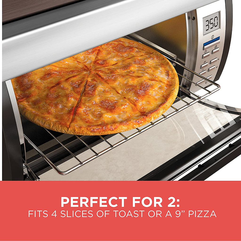Under-Counter Toaster Oven with Digital Controls, Black/Stainless Steel, Fits 9-Inch Pizza
