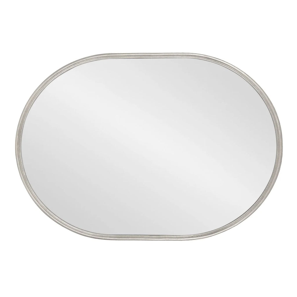 Modern Capsule Framed Wall Mirror, Decorative Oval Accent Mirror for Living Room, Bedroom and Entryway