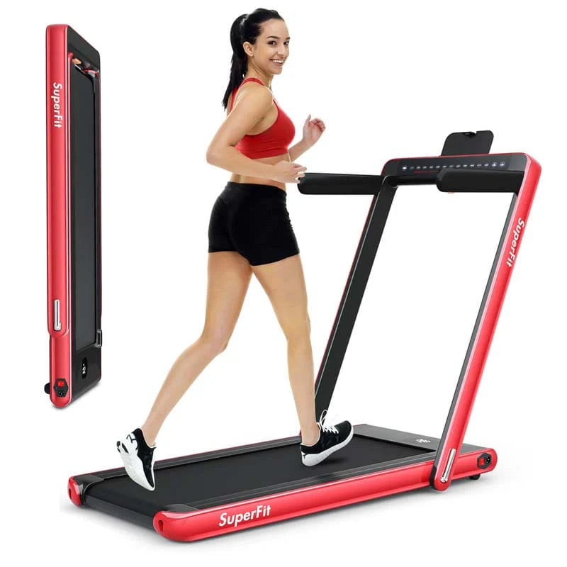 2-in-1 Folding Electric Treadmill, 2.25 HP, Under-Desk, with Dual Display and Smart App Control