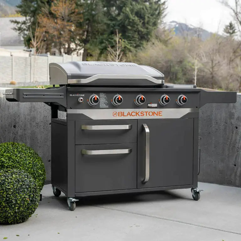 28" 5-Burner Propane Griddle with Range Top – 72,000 BTU Outdoor Cooking Station