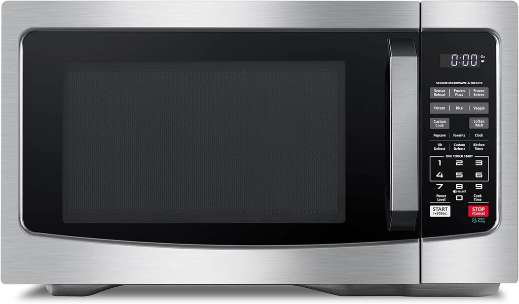 8-in-1 Countertop Microwave Oven with Air Fryer, Convection and Broil, 1.0 Cu. Ft., Black Stainless Steel