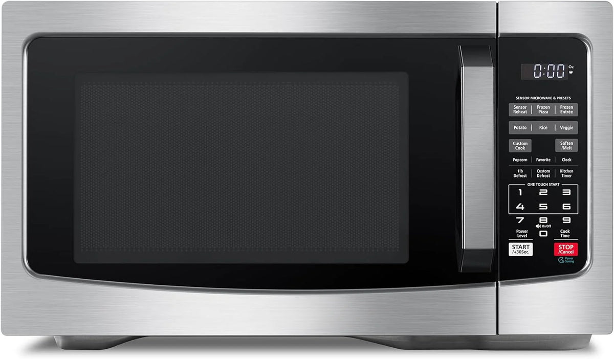 8-in-1 Countertop Microwave Oven with Air Fryer, Convection and Broil, 1.0 Cu. Ft., Black Stainless Steel