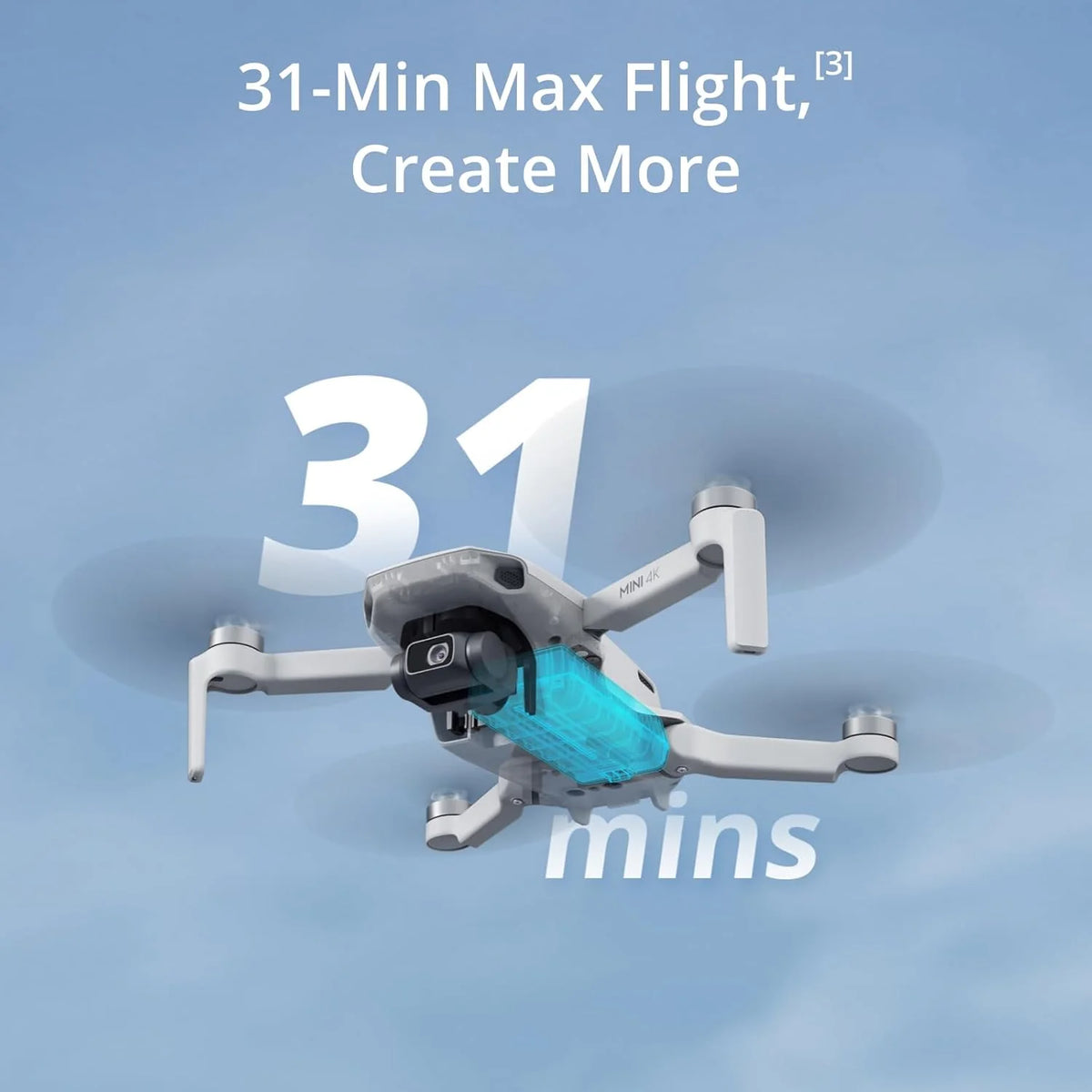 4K UHD Camera Drone Under 249g with 3-Axis Gimbal, 10 km Video Transmission, Auto Return and 31-Min. Flight Time