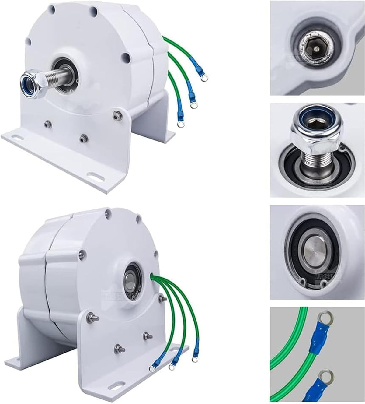 12,000W Low-RPM Permanent Magnet Generator, 12V/24V/48V/120V/220V Gearless Generator Motor for Wind Turbine, Water Turbine and DIY Power Generation