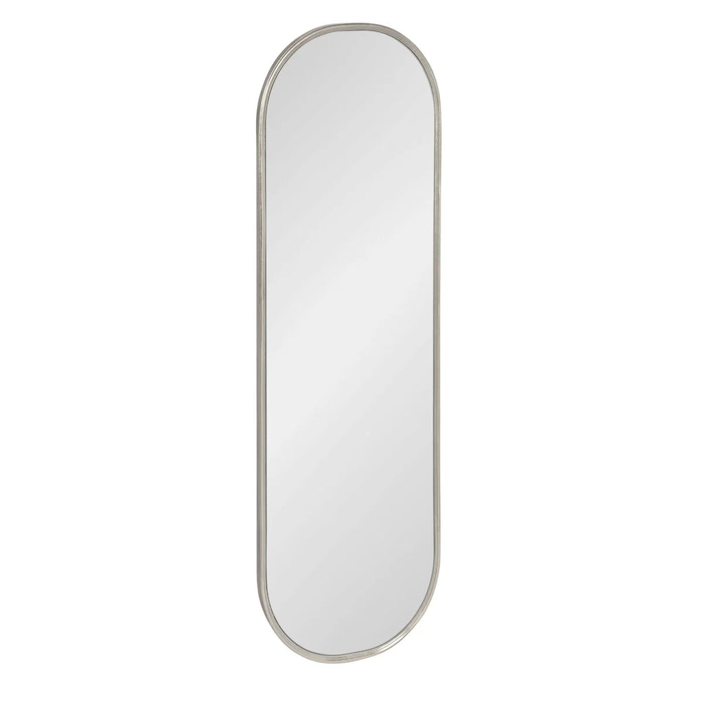 Modern Capsule Framed Wall Mirror, Decorative Oval Accent Mirror for Living Room, Bedroom and Entryway