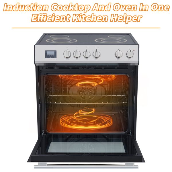 5.0 Cu. Ft. Freestanding Electric Range with Front Controls and 5 Cooktop Elements, Stainless Steel