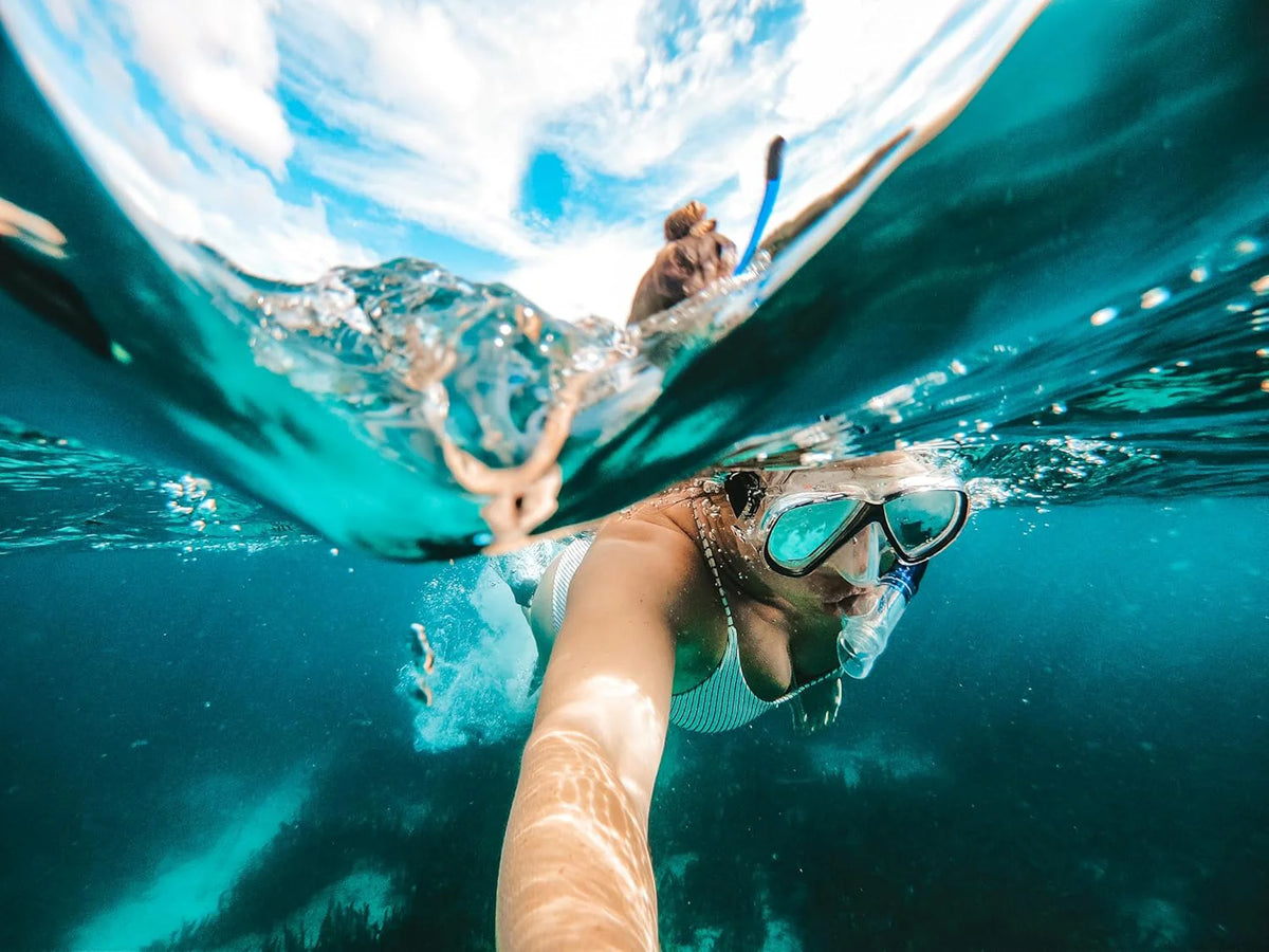 Waterproof Action Camera, 5.3K 60FPS Video, 27MP Photos, Wide-Angle Lens Compatibility, Black