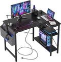 40 Inch L Shaped Computer Desk, Compact Corner Office Desk for Home Office, Study and Small Spaces