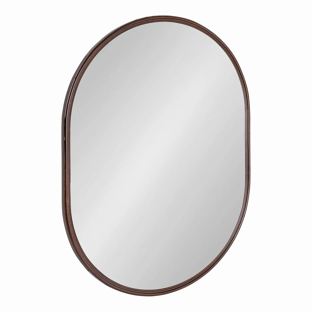 Modern Capsule Framed Wall Mirror, Decorative Oval Accent Mirror for Living Room, Bedroom and Entryway