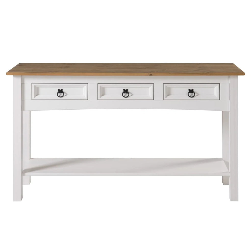 Wood Console Table with 3 Drawers, Entryway Hallway Storage and Display Table for Home