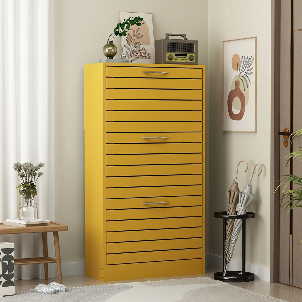 Modern Shoe Storage Cabinet for Entryway and Hallway, Space-Saving Shoe Organizer
