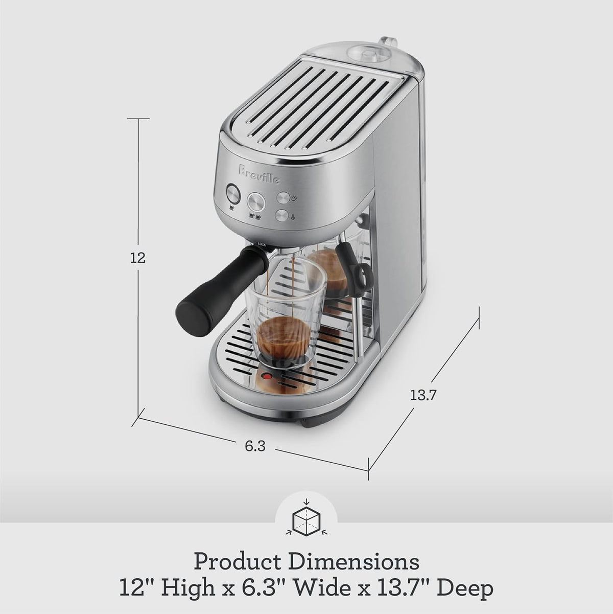 Espresso Machine, Brushed Stainless Steel