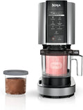 7-in-1 Ice Cream Maker with 2 Pint Containers and Lids, Compact, Silver