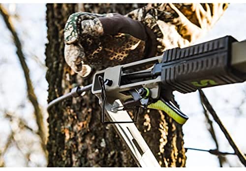 Lightweight Aluminum Climbing Treestand with Padded Seat, 300 Lb. Capacity, Safety Harness Included
