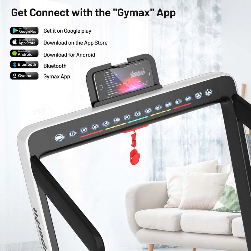 2-in-1 Folding Electric Treadmill, 2.25 HP, Under-Desk, with Dual Display and Smart App Control