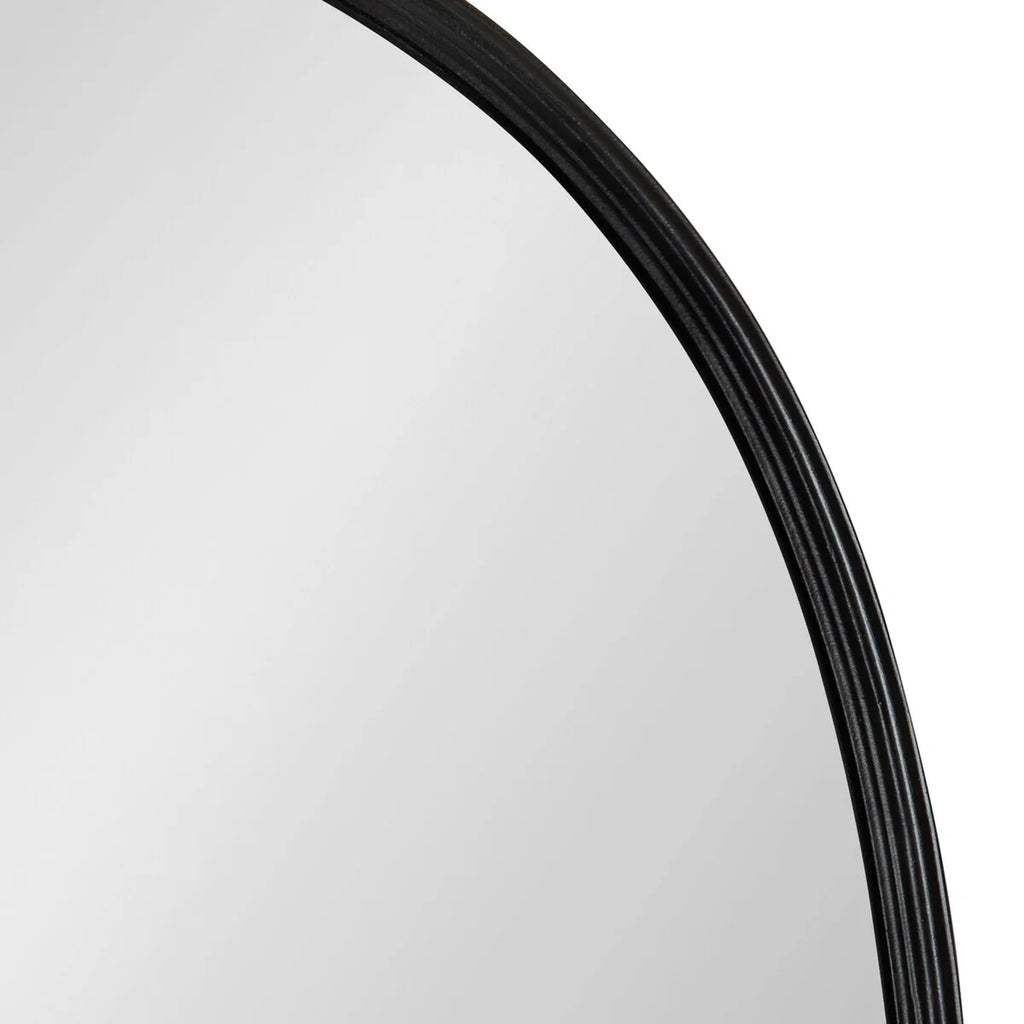 Modern Capsule Framed Wall Mirror, Decorative Oval Accent Mirror for Living Room, Bedroom and Entryway