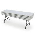 4-Pack Commercial 8-Ft. Folding Tables, Stacking, White