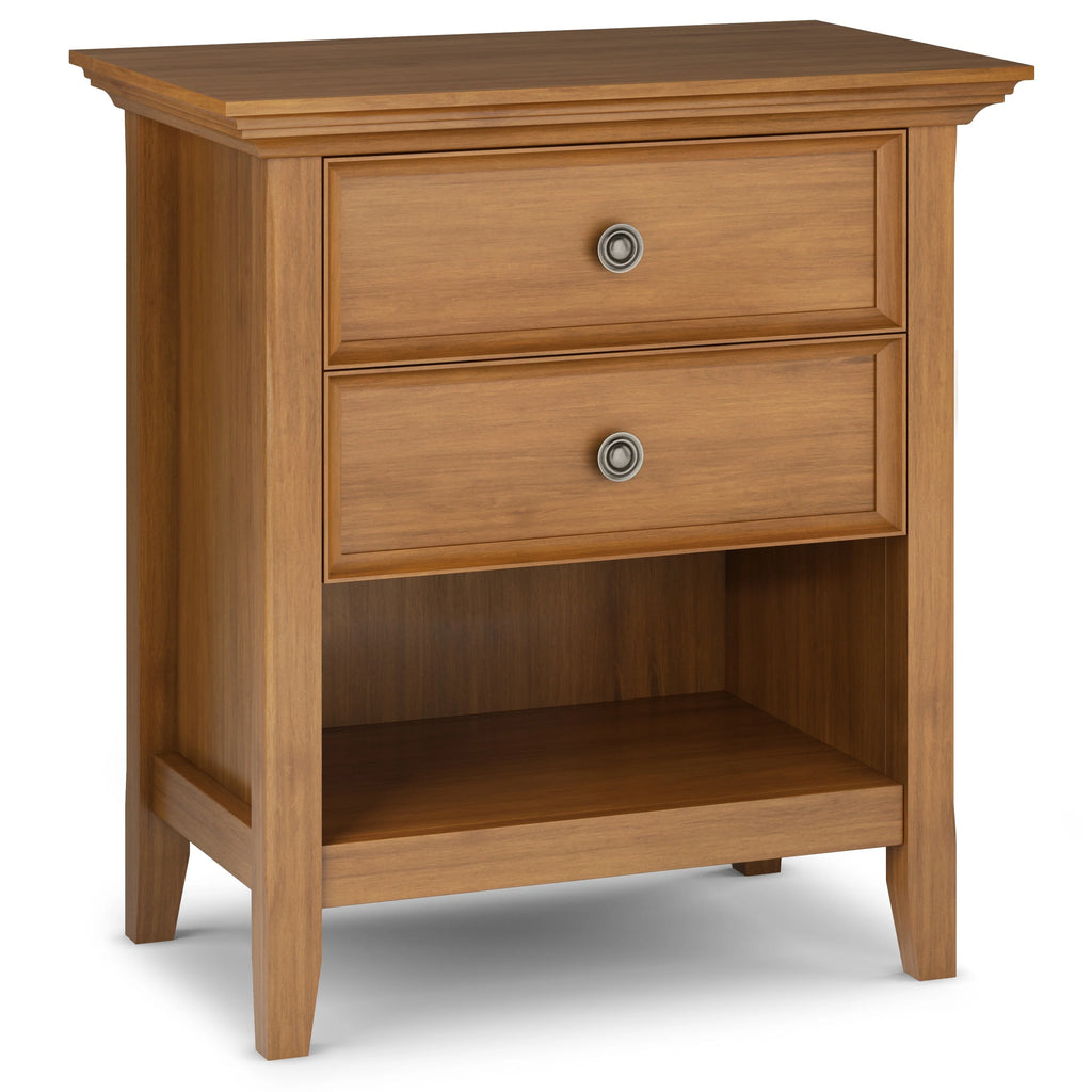 24 Inch Wide Solid Wood Nightstand, Bedside Table and Bedroom End Table