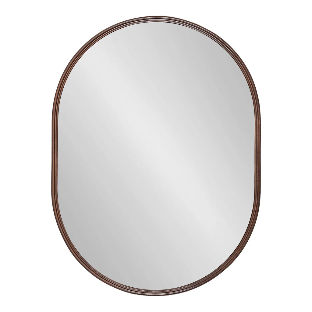 Modern Capsule Framed Wall Mirror, Decorative Oval Accent Mirror for Living Room, Bedroom and Entryway