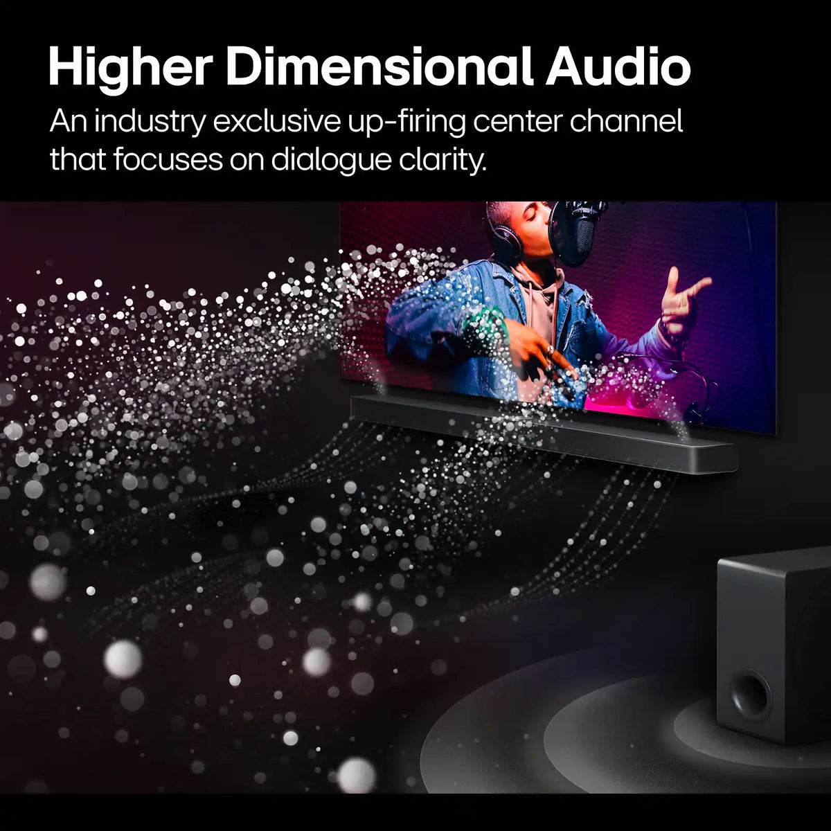 5.1.1-Channel Home Theater Soundbar with Wireless Subwoofer and Rear Speakers, Dolby Atmos Surround Sound, Black