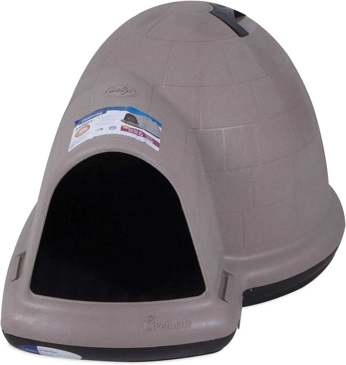 XL Igloo Dog House for 90–125 Lb. Dogs, All-Weather Pet Shelter, Made in USA