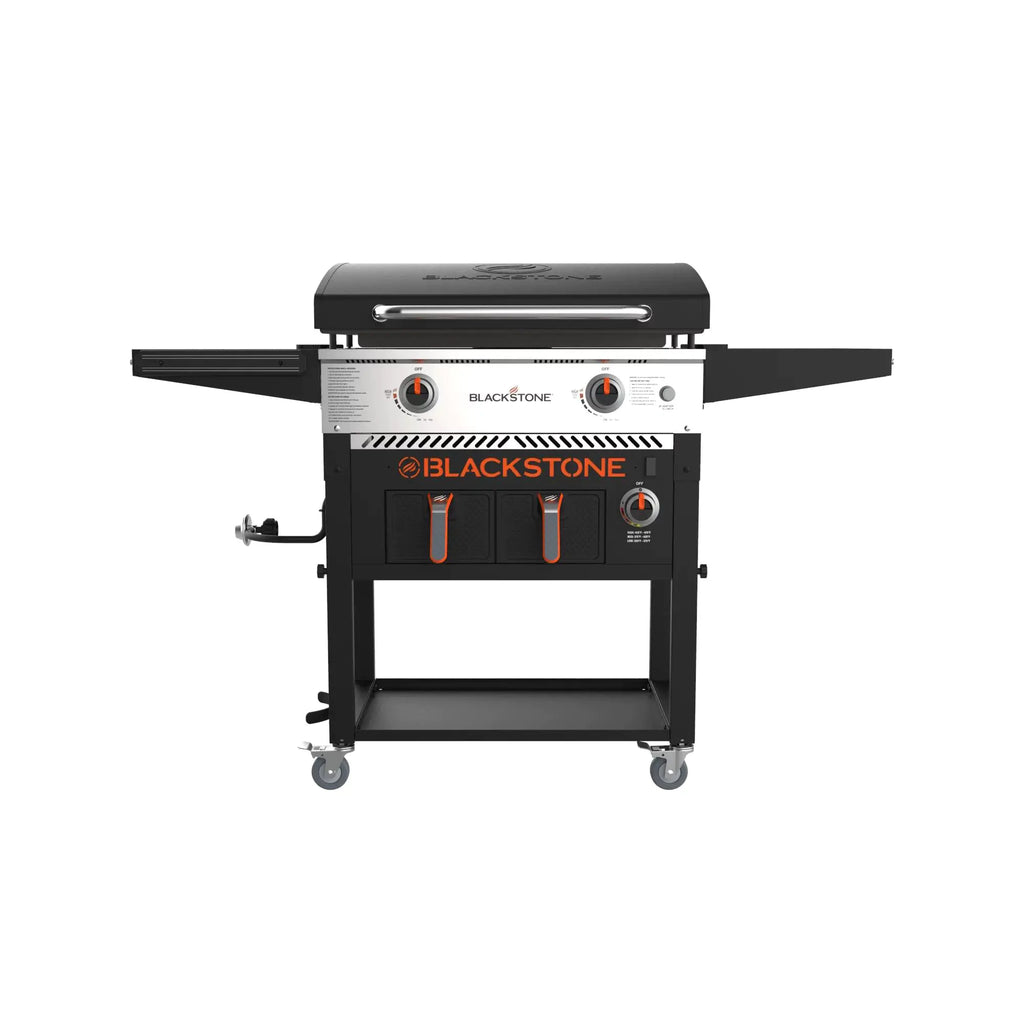 28" 2-Burner Propane Griddle with Air Fryer – 524 sq in Cooktop, Hood & Warming Drawer