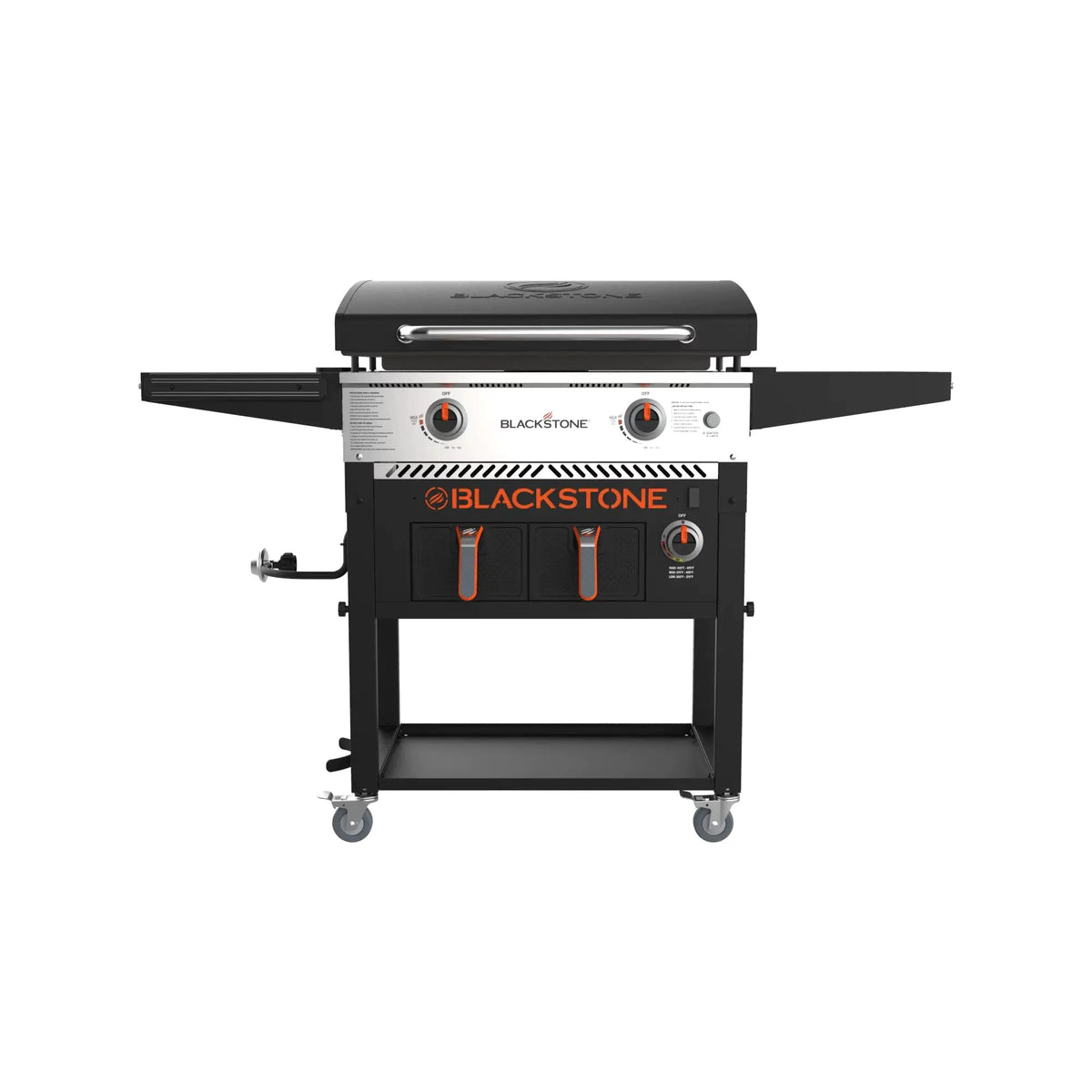 28" 2-Burner Propane Griddle with Air Fryer – 524 sq in Cooktop, Hood & Warming Drawer