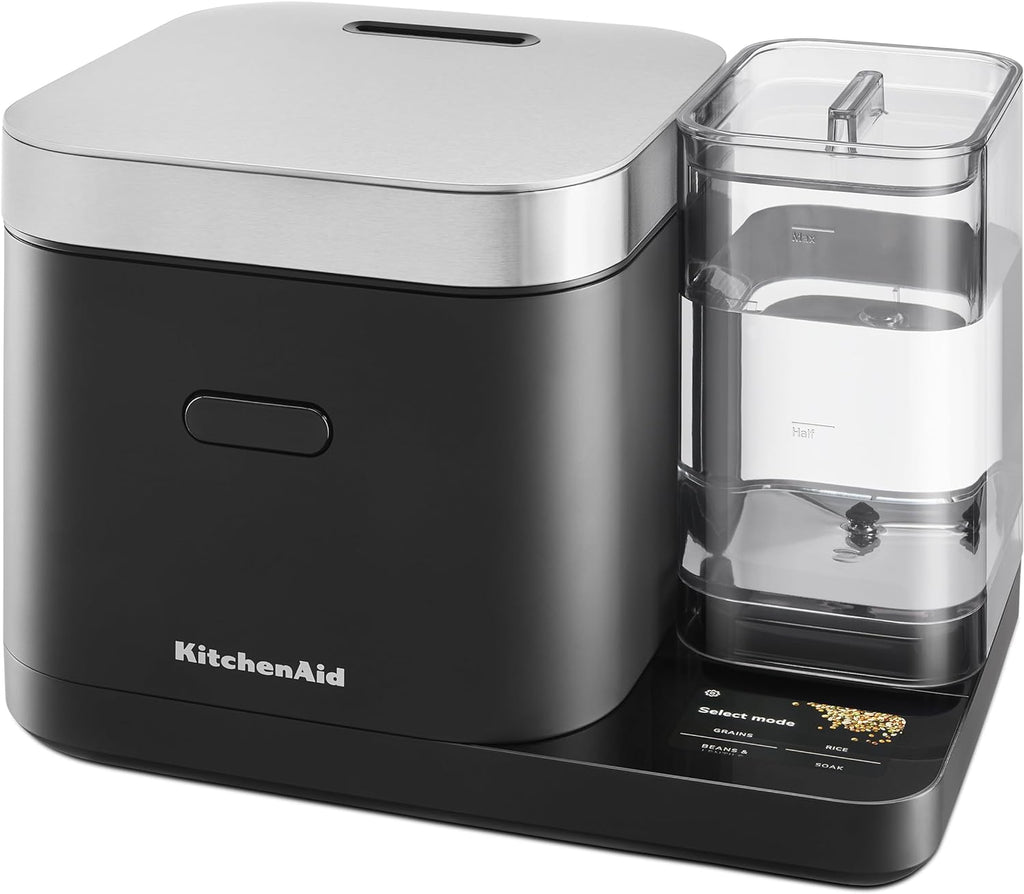 8-Cup Grain and Rice Cooker with Integrated Scale and Delayed Cook