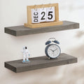 Set of 2 Handcrafted European Pine Floating Wall Shelves, Natural Rustic Wood