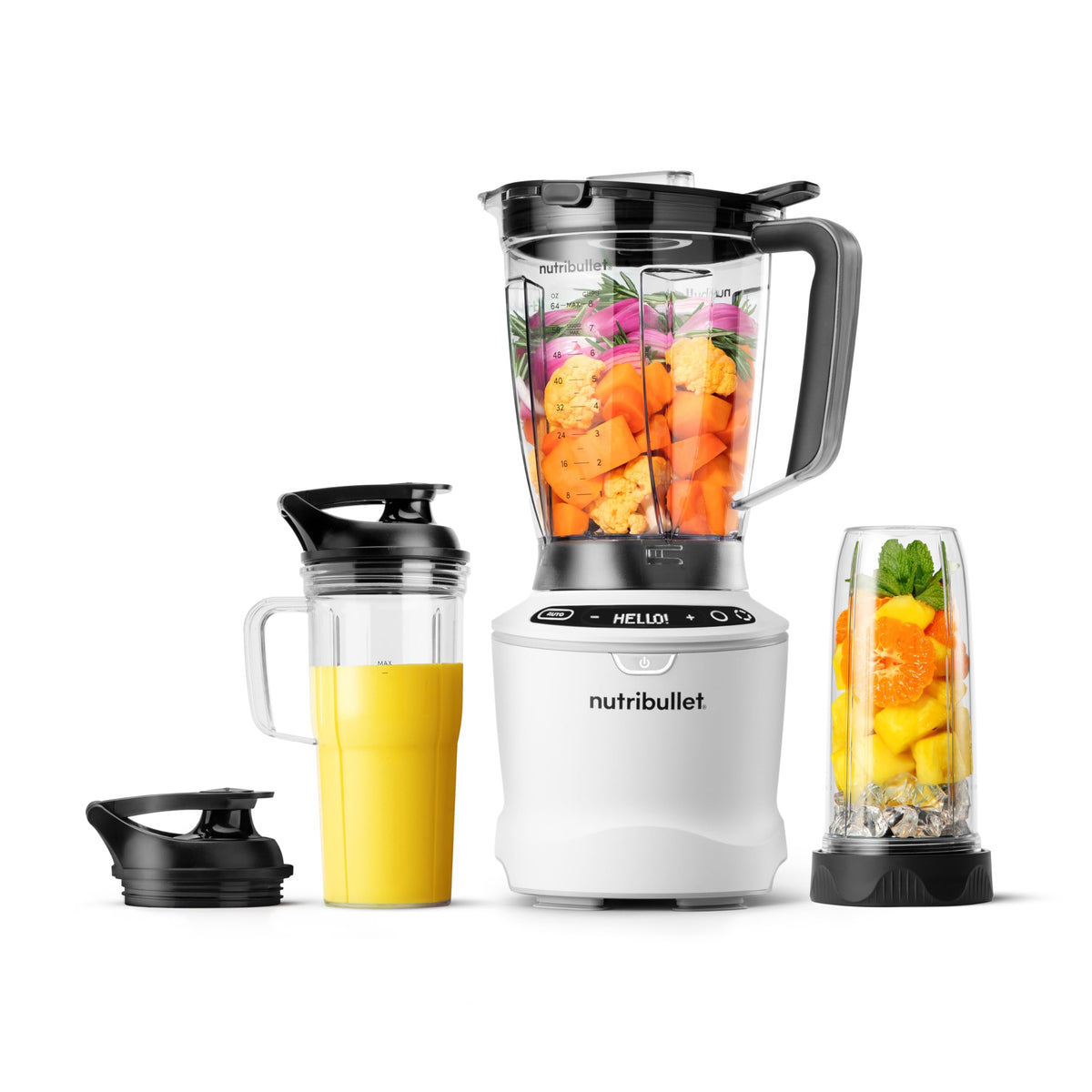 1400-Watt Blender Combo, Multi-Function Countertop Blender with Multiple Speed Settings, Gunmetal