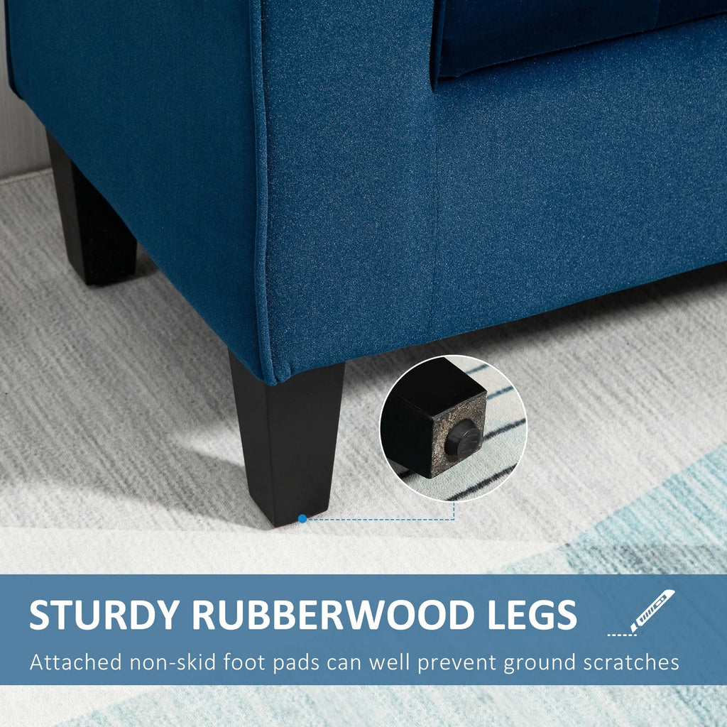 Button-Tufted Storage Ottoman Bench, Upholstered Bed Bench with Rolled Armrests for Bedroom, Living Room and Hallway
