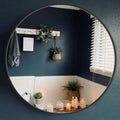 Modern Round Bathroom Vanity Mirror, Wall Mounted Circular Mirror for Bathroom, Bedroom and Home Decor