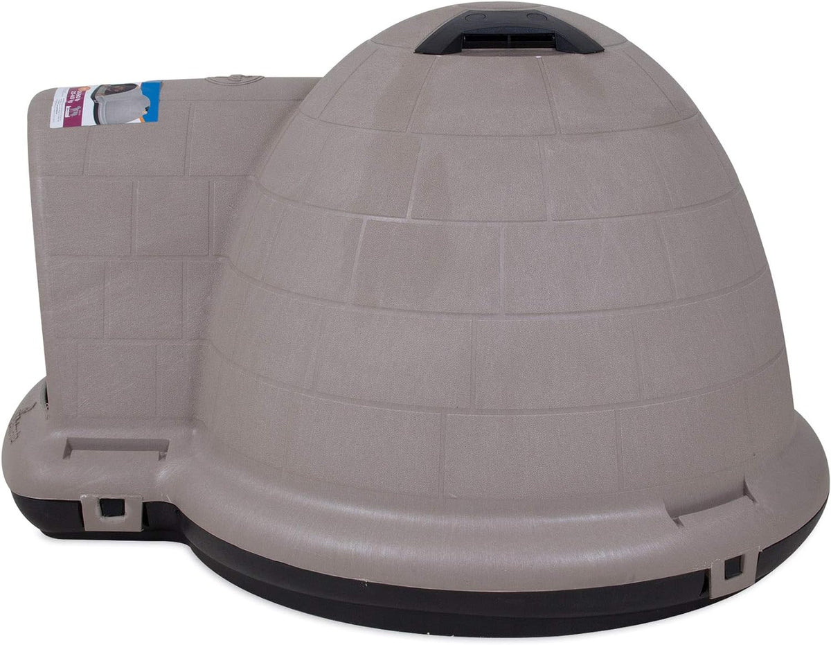XL Igloo Dog House for Dogs 90-125 Lbs., All-Weather Pet Shelter, Made in USA