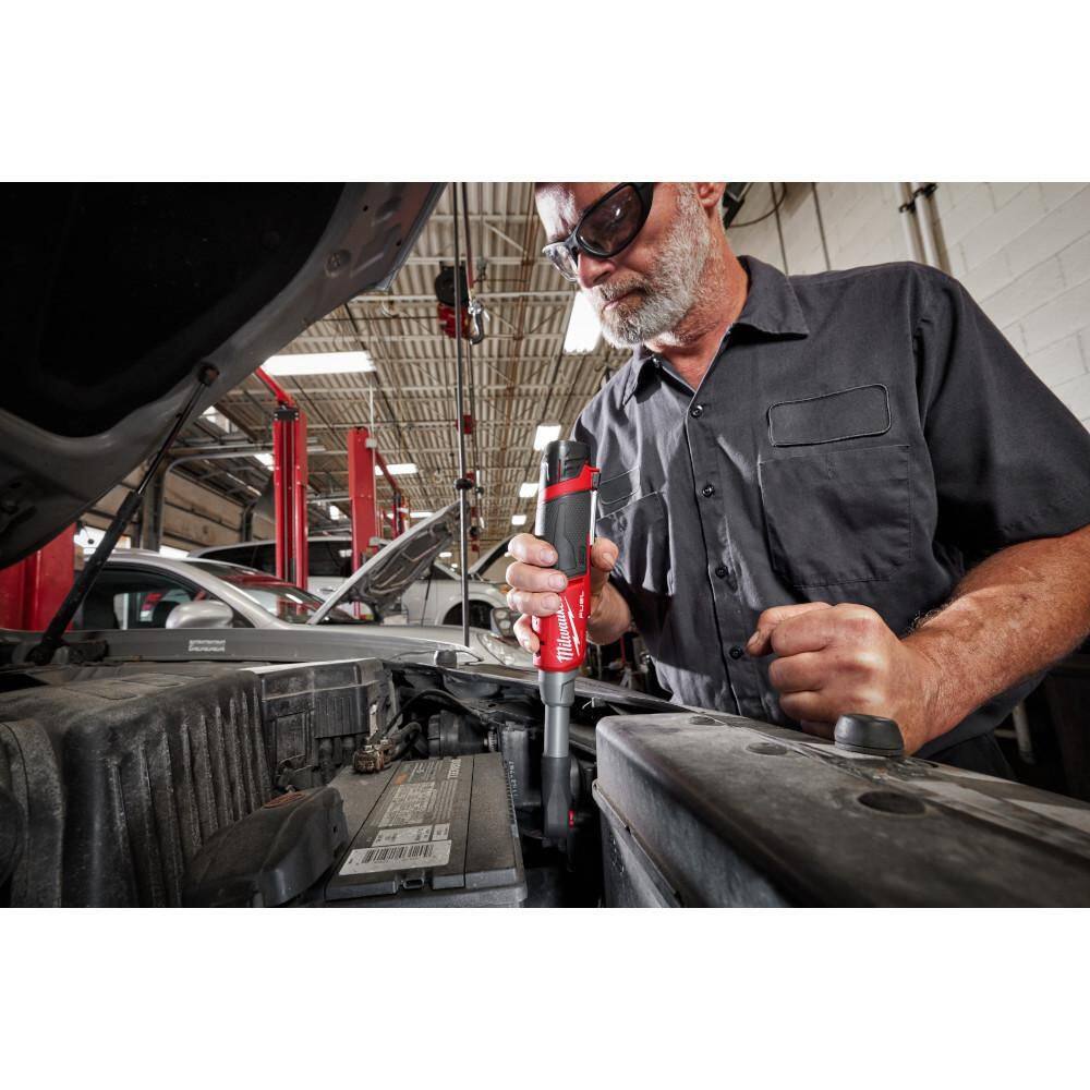 12V Cordless Extended Reach High-Speed Ratchet Set, 1/4-Inch and 3/8-Inch Drive Electric Ratchets, Lithium-Ion Battery Powered