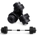 Adjustable Dumbbell Pair – 66LBS Total Weight Set with Barbell