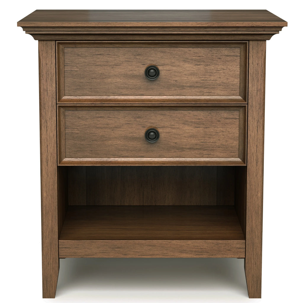 24 Inch Wide Solid Wood Nightstand, Bedside Table and Bedroom End Table