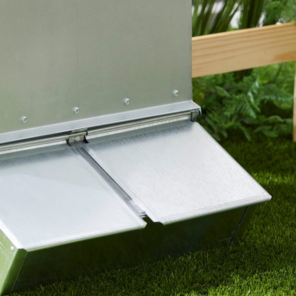 3.7 Bushel 2-Door Hog Feeder – Galvanized Steel Supplement Feeder for 8 Hogs