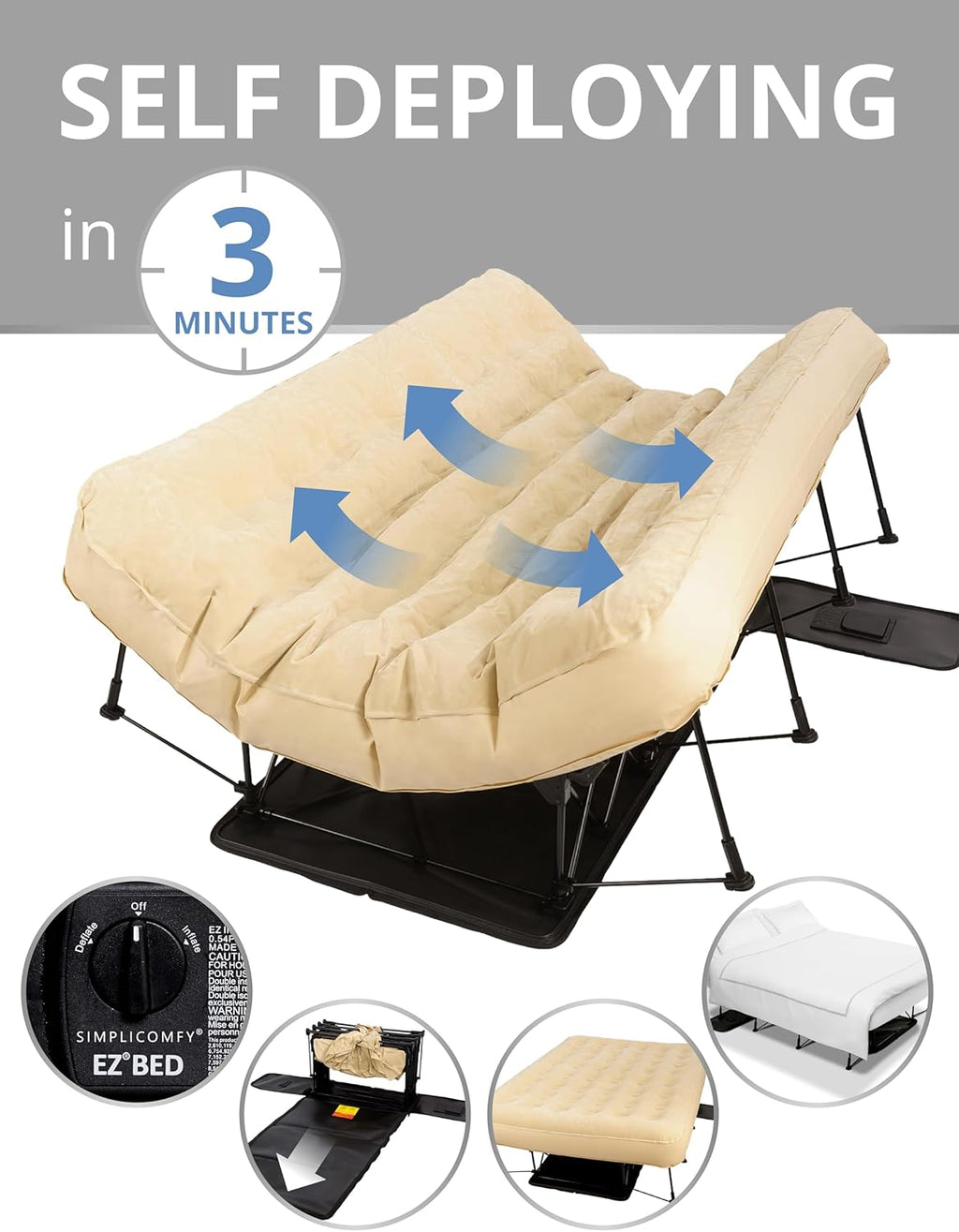 Queen Air Mattress with Frame and Pump