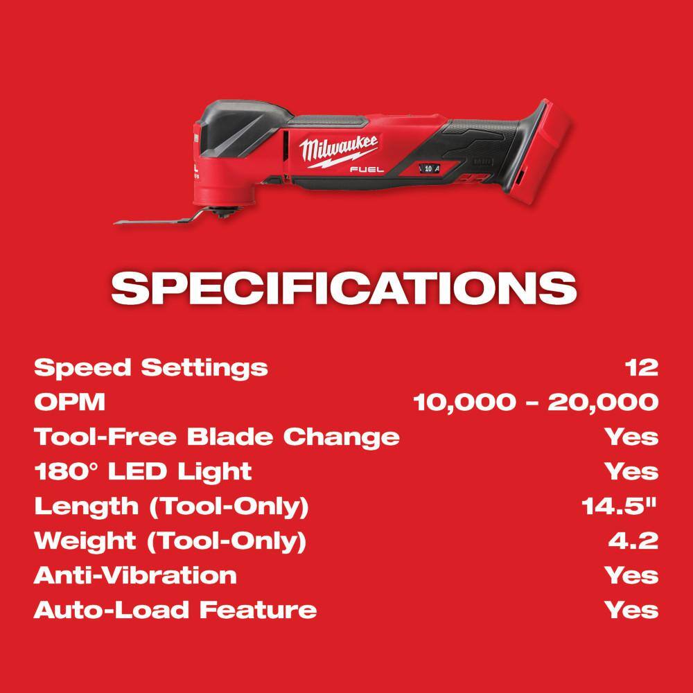 18V Cordless Oscillating Multi-Tool Kit with 5.0Ah Battery, Charger and Tool Bag